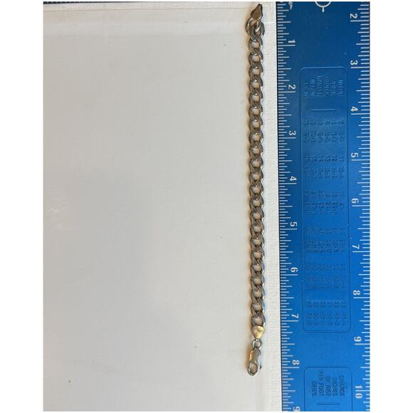 Vintage Alfi Sterling Silver 925 Curb Cuban Link Chain Bracelet 8" Lobster Clasp - Picture 10 of 10